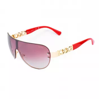 GUESS Gafas de sol aviador de mujer GO00037-0032G montura dorada lentes degradadas marrones 56mm