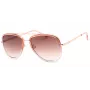 GUESS Gafas de sol mariposa de mujer GF0417-72B - Montura rosa brillante, lentes degradadas marrones, UV400
