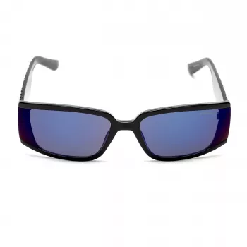GUESS Gafas de sol cuadradas oversize para mujer GF5127-6501C, montura negra con lentes degradadas ahumadas