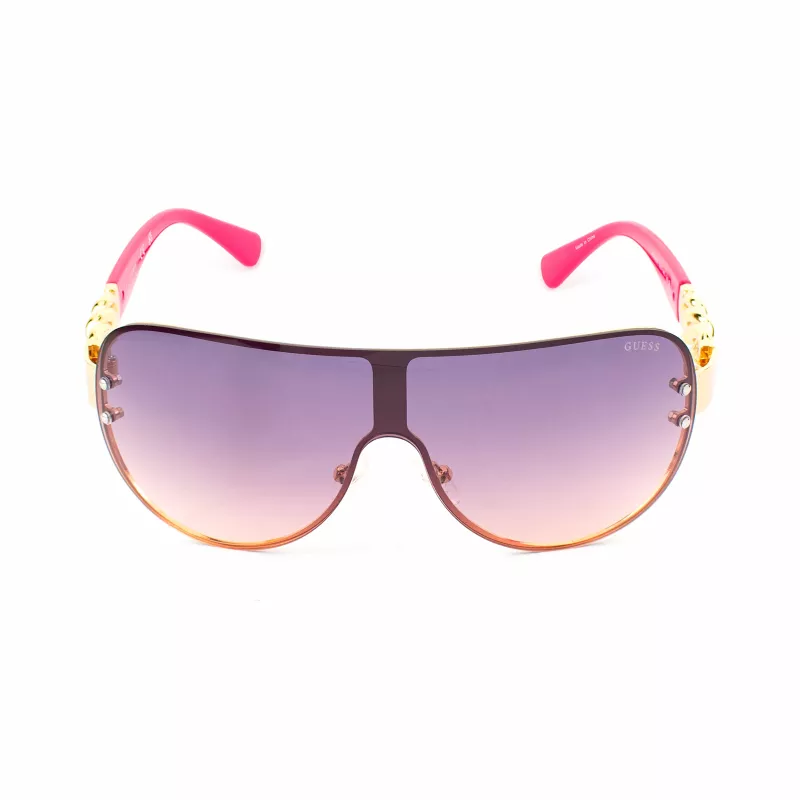 GUESS Gafas de sol mujer GO00037-0032U Cat Eye - Montura negra, lentes grises degradadas, UV400
