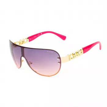 GUESS Gafas de sol mujer GO00037-0032U Cat Eye - Montura negra, lentes grises degradadas, UV400