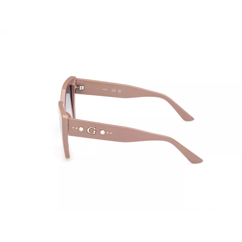 Gafas de sol mujer GUESS GU00162-5557W, gafas de sol cuadradas de acetato, montura havana, lentes marrones degradadas, 55 mm