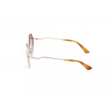 GUESS gafas de sol de mujer GU7842S5833F, forma cuadrada oversize, montura havana, lentes degradadas marrones, 58 mm