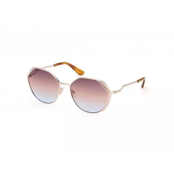 GUESS gafas de sol de mujer GU7842S5833F, forma cuadrada oversize, montura havana, lentes degradadas marrones, 58 mm