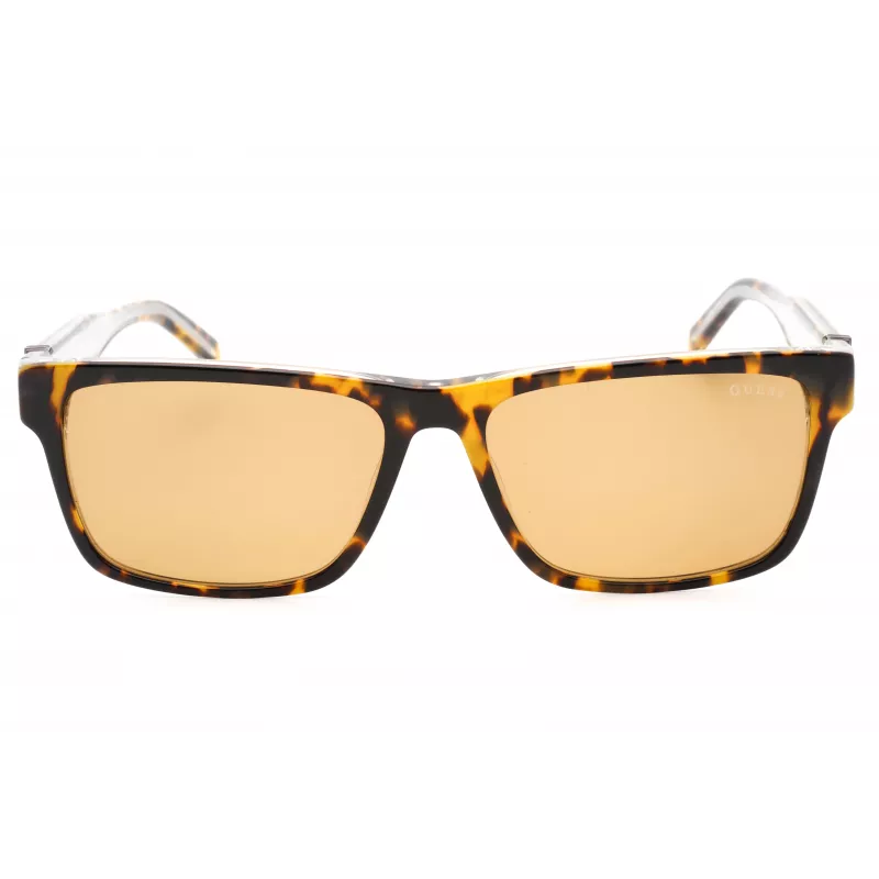 GUESS Gafas de sol rectangulares de acetato para mujer GU00074-53E Havana Marrón Degradado 55mm