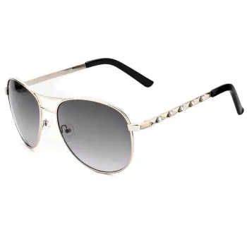 Guess Gafas de sol para mujer GF0408-6132B Montura rectangular Havana lentes marrones tintadas 61mm
