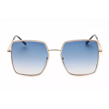 Guess Gafas de sol de mujer GF0419-28W montura de acetato Havana lentes degradadas marrones 58mm