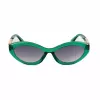 GUESS Gafas de sol para mujer GO00070-5593B Montura cuadrada negra, lentes grises degradadas, 55 mm