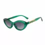 GUESS Gafas de sol para mujer GO00070-5593B Montura cuadrada negra, lentes grises degradadas, 55 mm