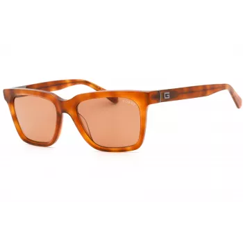 GUESS Gafas de sol para mujer GU00064-56E montura cuadrada habana/marrón 53 mm