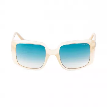 GUESS Gafas de sol de mujer GU00097-5325P - montura negra brillante, lentes polarizadas grises degradadas, 53 mm