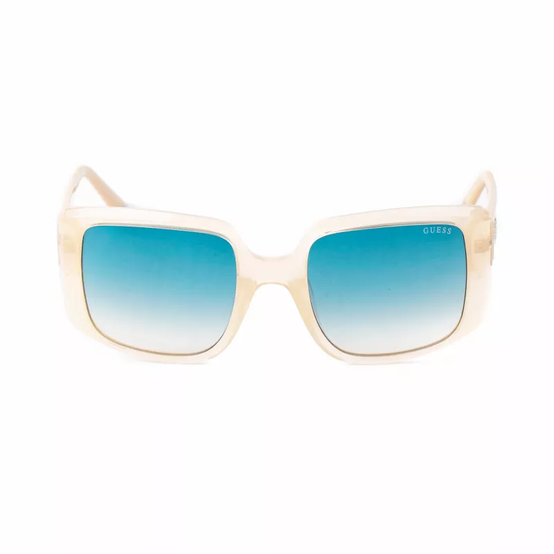 GUESS Gafas de sol de mujer GU00097-5325P - montura negra brillante, lentes polarizadas grises degradadas, 53 mm