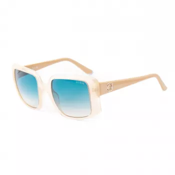GUESS Gafas de sol de mujer GU00097-5325P - montura negra brillante, lentes polarizadas grises degradadas, 53 mm