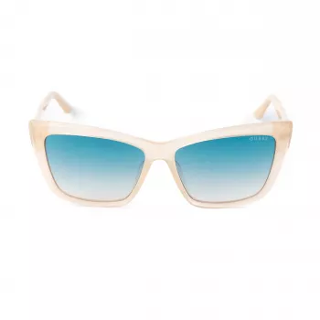 GUESS Gafas de sol para mujer GU00098-5525P - Montura angular, lentes polarizadas, protección UV400