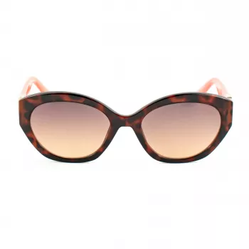 GUESS Gafas de sol de mujer GU00104-5652F Havana acetato montura cuadrada lentes marrones degradadas 56/19/140 mm