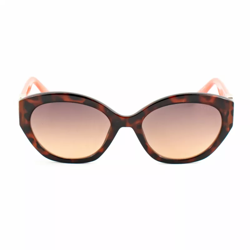 GUESS Gafas de sol de mujer GU00104-5652F Havana acetato montura cuadrada lentes marrones degradadas 56/19/140 mm
