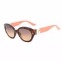 GUESS Gafas de sol de mujer GU00104-5652F Havana acetato montura cuadrada lentes marrones degradadas 56/19/140 mm