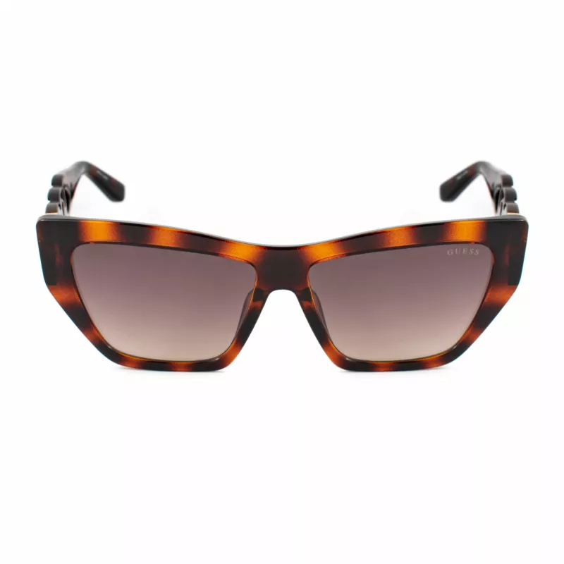 Gafas de sol para mujer GUESS GU00111-5652F - Montura Cat-Eye de acetato dark havana con lentes degradadas marrones 56/14/130 mm