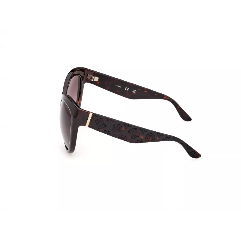 GUESS Gafas de sol mujer GU00130-6152F - Montura negra brillante, Lente ahumada degradada