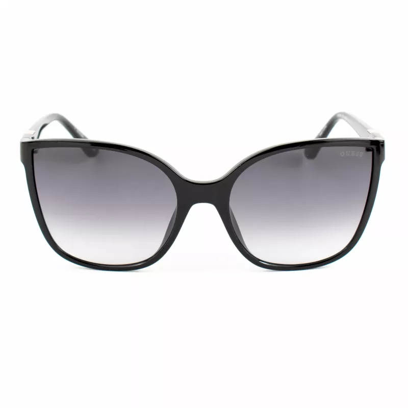 GUESS Gafas de sol mujer GU00144-6001B Oversized cuadradas negro brillante gris degradado UV400