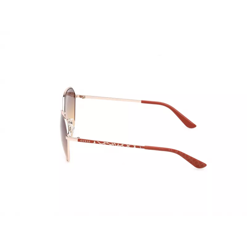 GUESS Gafas de sol para mujer GU00148-6032F Montura de acetato oversized Havana marrón con lentes marrones degradadas