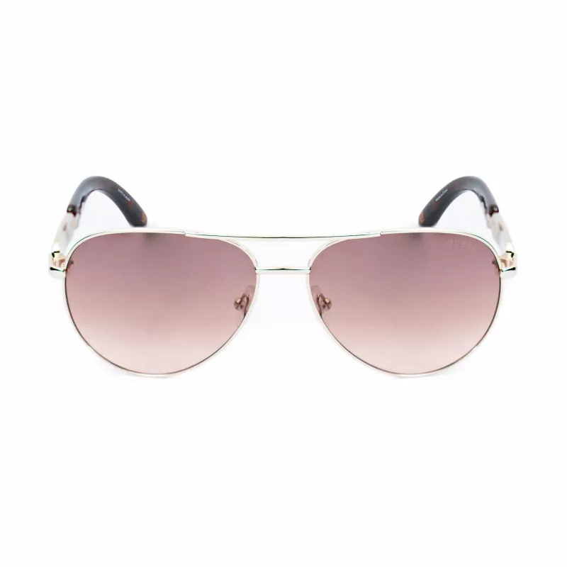 GUESS Gafas de sol de mujer GU7295-6032W marrón Havana oversized cuadradas