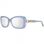 GUESS Gafas de sol de mujer GU7453-5690C Butterfly/Cat Eye Shiny Black Frame Smoke Gradient Lens 56/17/135 mm
