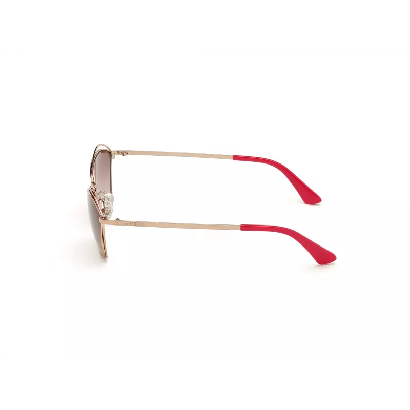 Gafas de sol de mujer GUESS GU7639-28F montura dorada mariposa/cat-eye lentes marrones degradadas UV400
