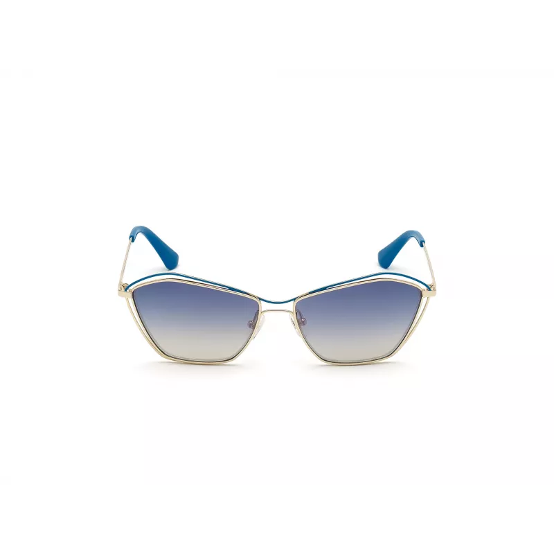 GUESS Gafas de sol de mujer GU7639-32W montura dorada cristales marrón degradado 59mm