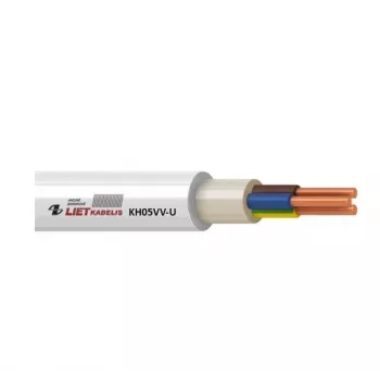 H05VV-U/NYM 3x1,5 mm² cable de alta tensión con aislamiento y funda de PVC blanco para instalación fija, 25 m