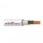 H05VV-U/NYM 3x1,5 mm² cable de alta tensión con aislamiento y funda de PVC blanco para instalación fija, 25 m