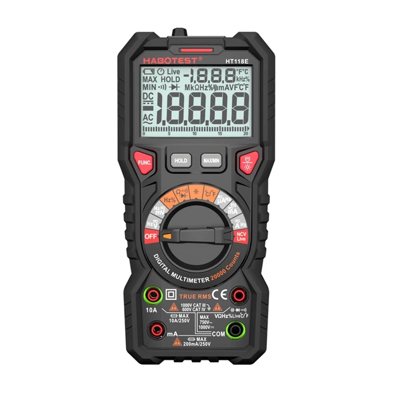 Habotest HT118E Multímetro digital universal True RMS NCV