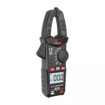 Habotest HT200B Pinza amperimétrica digital, True RMS 6000 Counts, NCV, tensión AC/DC, corriente AC hasta 600A, medición de capacidad, frecuencia y temperatura