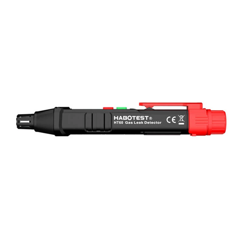 HABOTEST HT60 detector de fugas de gas con sonda flexible, pantalla LCD, alarma acústica y visual