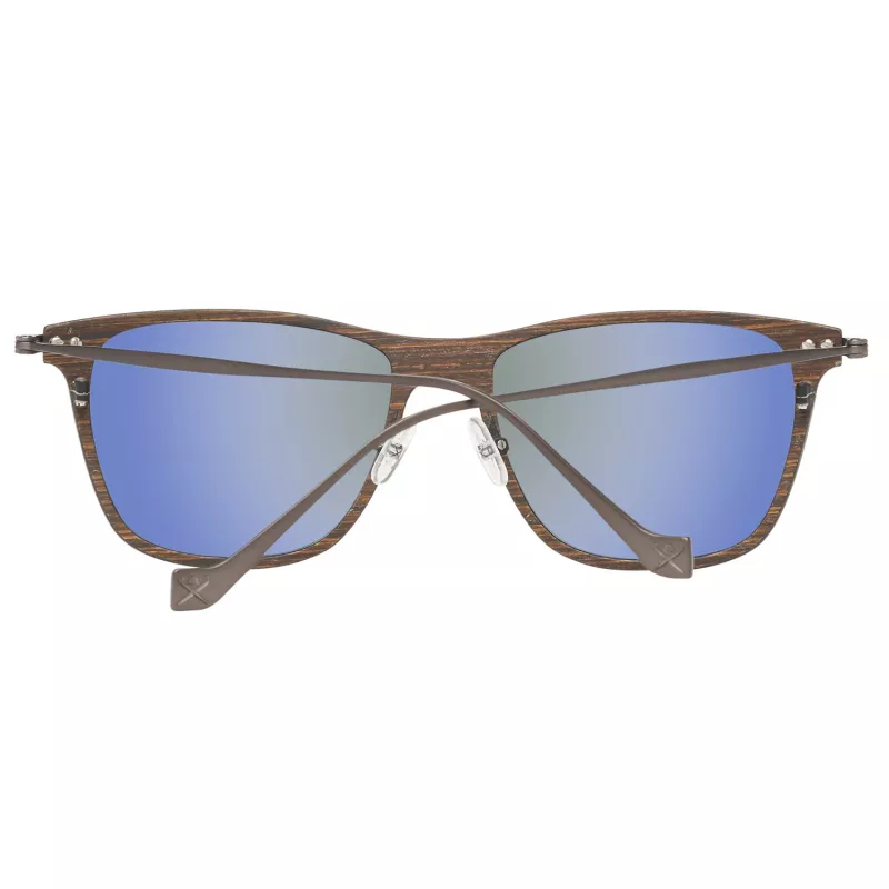 Hackett London HSB86311255 Gafas de sol para hombre - Montura negra brillante, lentes grises, 55 mm