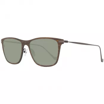 Hackett London HSB86311255 Gafas de sol para hombre - Montura negra brillante, lentes grises, 55 mm