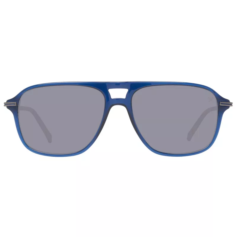 Gafas de sol de hombre HACKETT MAN HSB86568356 56/16/140 mm montura de acetato negra cristales de policarbonato grises UV400