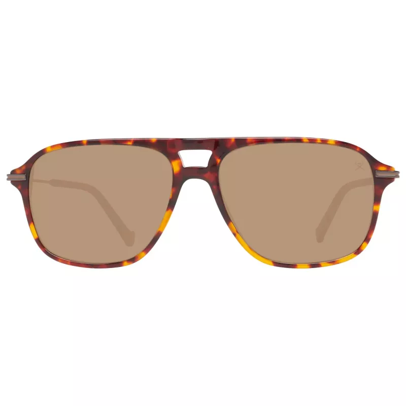 HACKETT MAN GAFAS DE SOL HSB86512756 - Montura rectangular de acetato Havana con lentes degradadas marrones - 56/16/140 mm
