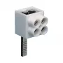 Hager KF82A Borne de conexión unipolar, conexión de espiga, 2x16 mm², gris