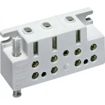 HAGER KJ10S borne de conexión monofásico para contador 63A 2 polos gris