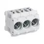 Hager LD047 D01 Portafusibles 3 polos 16A E14 para carril DIN, con abrazadera