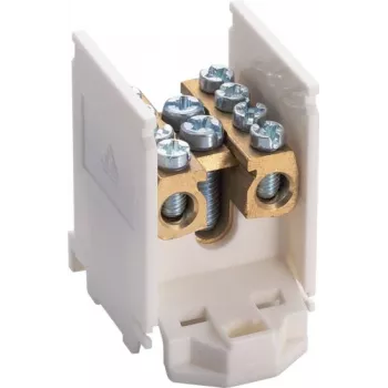HAGER Borne de derivación de línea principal K03SN 1 polo 1x25/4x16 mm² gris
