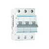 Hager MBN316 Interruptor automático magnetotérmico 3 polos 16A curva B 6kA, 3 módulos de ancho