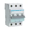Hager MBN316 Interruptor automático magnetotérmico 3 polos 16A curva B 6kA, 3 módulos de ancho