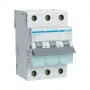 Hager MBN316 Interruptor automático magnetotérmico 3 polos 16A curva B 6kA, 3 módulos de ancho