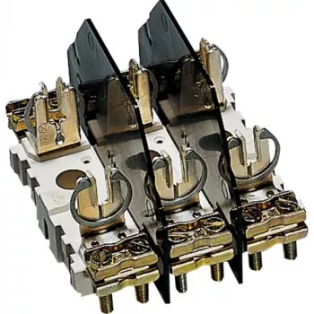 Base seccionadora de fusibles Hager NH00, 3 polos, 160 A, 690 V AC, bornes de tornillo, gris