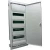 Hager VU48NC cuadro de distribución empotrable pequeño, 4 filas, 48 módulos, puerta de acero blanca