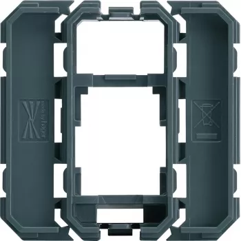 Hager WXF202 Marco adaptador Keystone para 1 módulo RJ45, Blanco polar