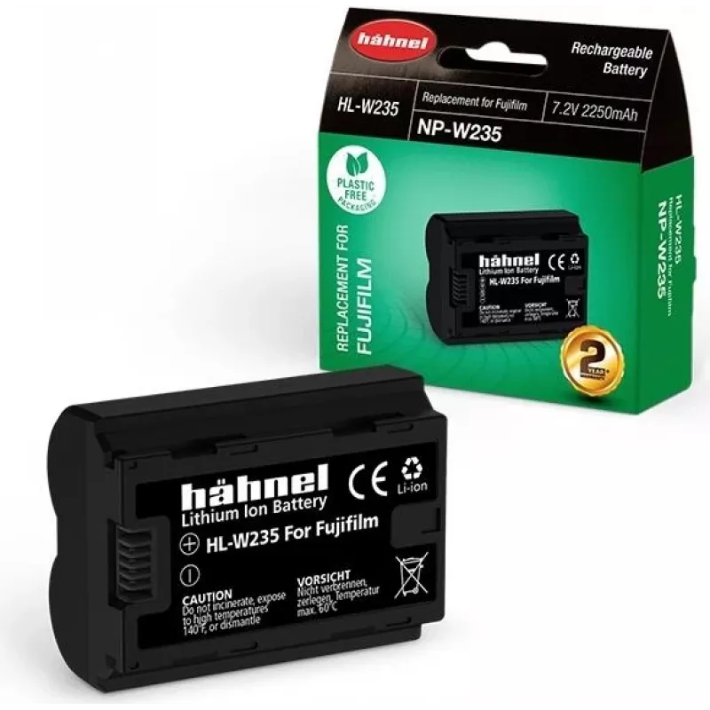 Hähnel HL-W235 Batería de ion de litio para Fujifilm (2250 mAh, 7,2 V, 16,2 Wh, reemplazo de NP-W235) 10002067