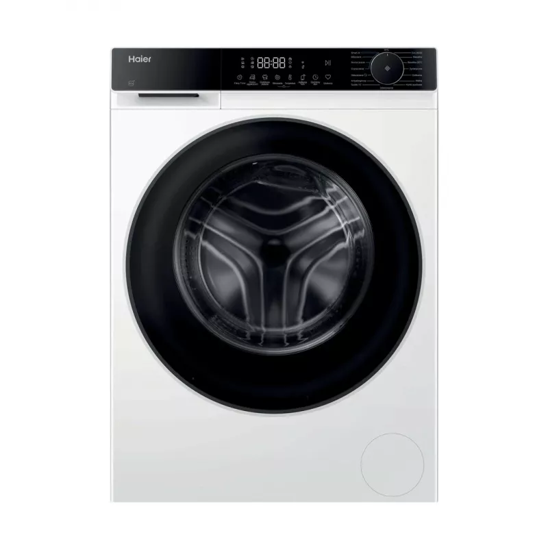 Lavadora de carga frontal Haier X5 HW80-BP14357ETUPL 8 kg 1400 rpm con Wi-Fi, vapor, motor inverter - blanca